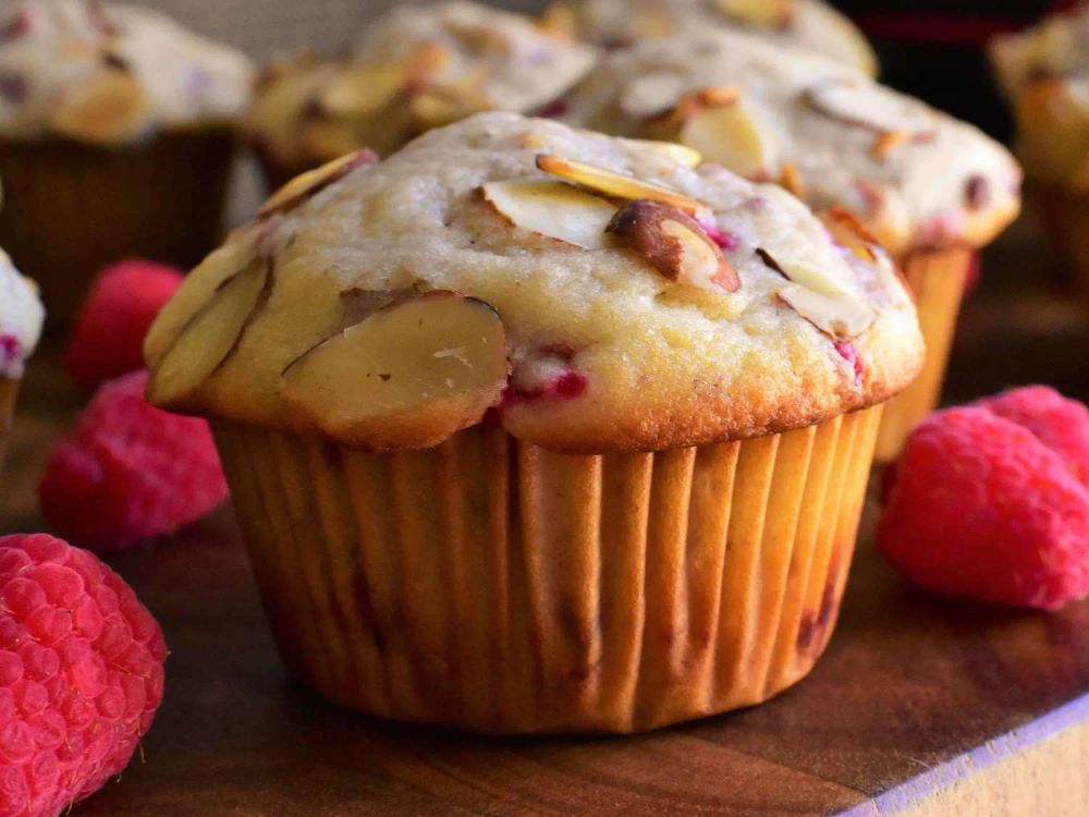 Raspberry Almond Muffins