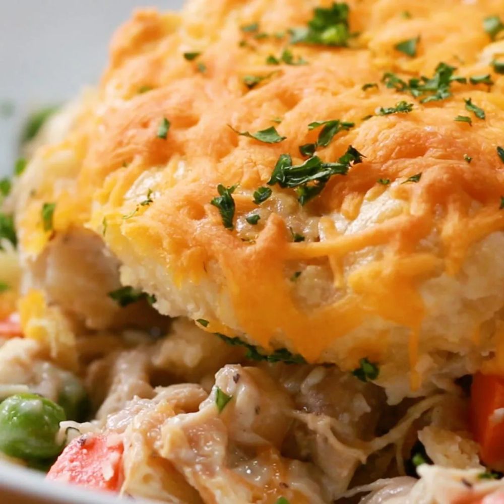 Cheddar Biscuit Chicken Pot Pie