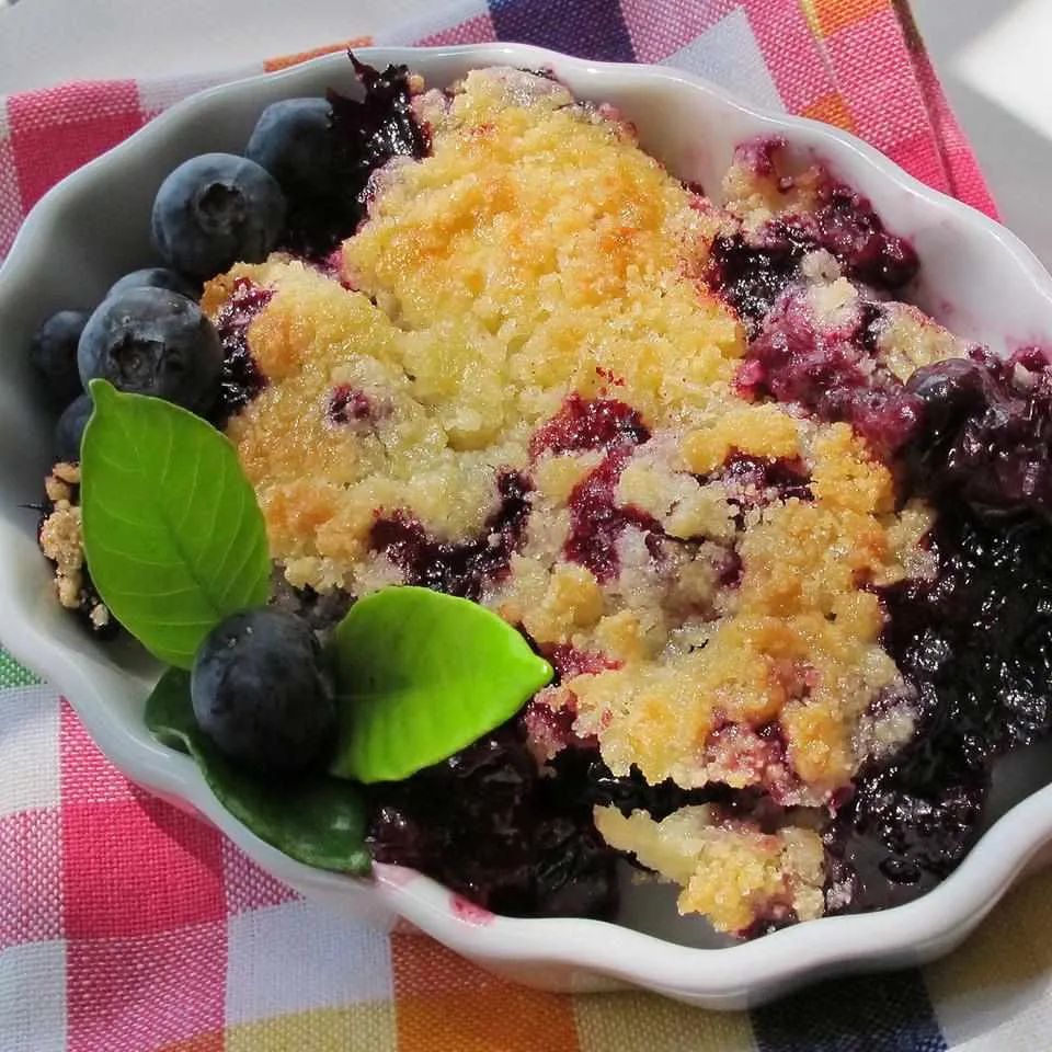 Warm Blueberry Cobbler