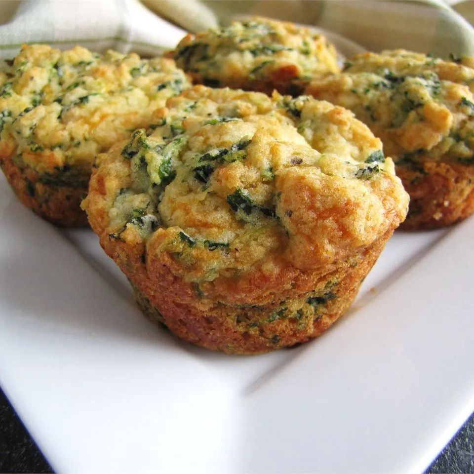 Spinach Cheddar Muffins