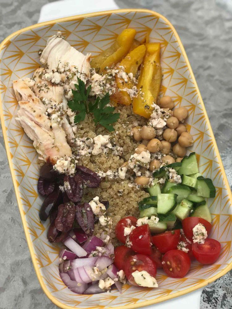 Greek Chicken Quinoa Bowl