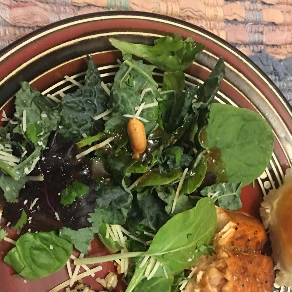 Kale Salad with Peanut Dressing