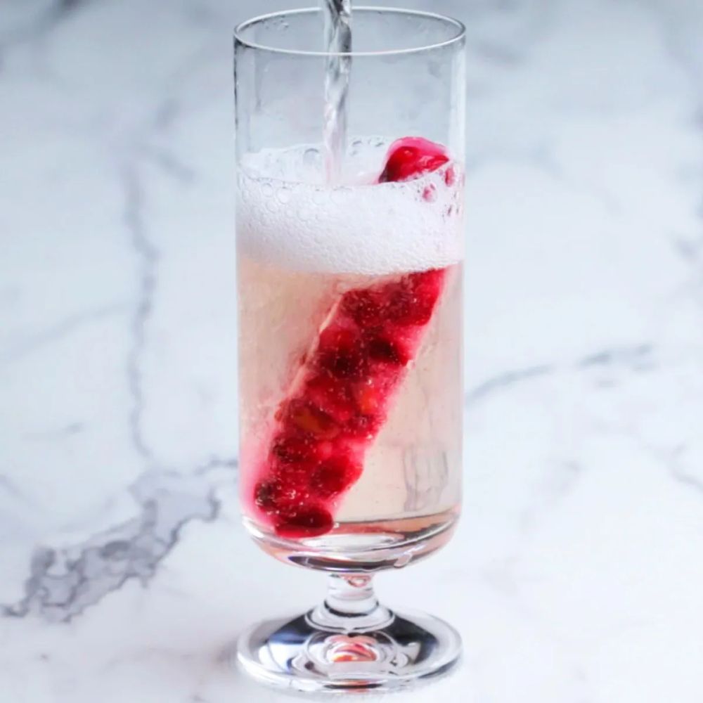 Pomegranate Champagne Spritzer