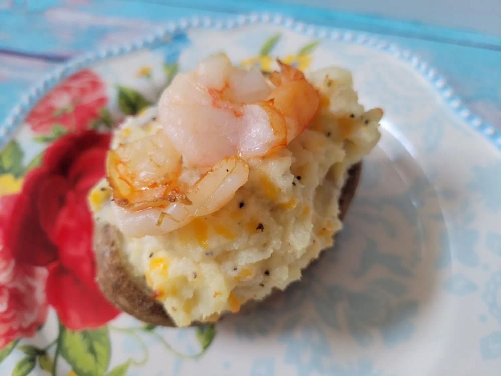 Cheesy Shrimp-Stuffed Twice-Baked Potatoes