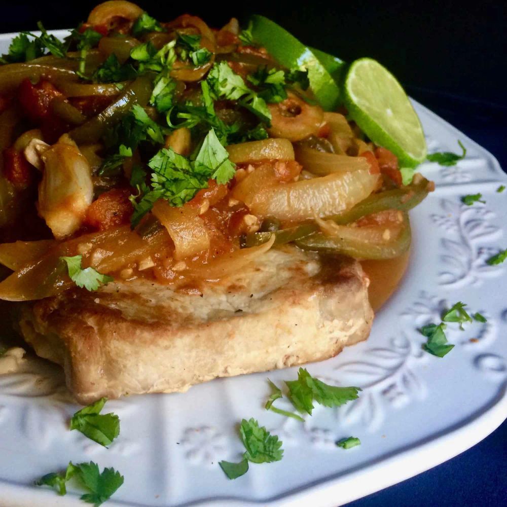 Pork Chops in Veracruz Sauce