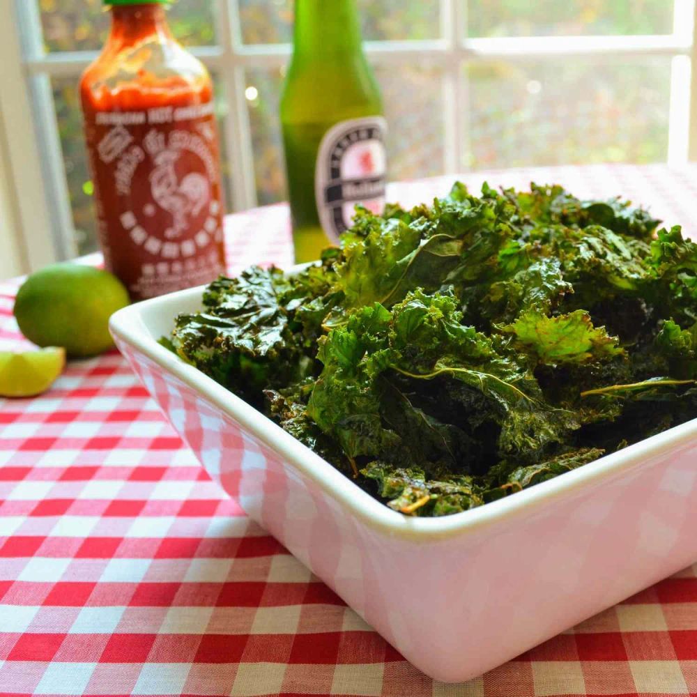 Sriracha-Lime Kale Chips