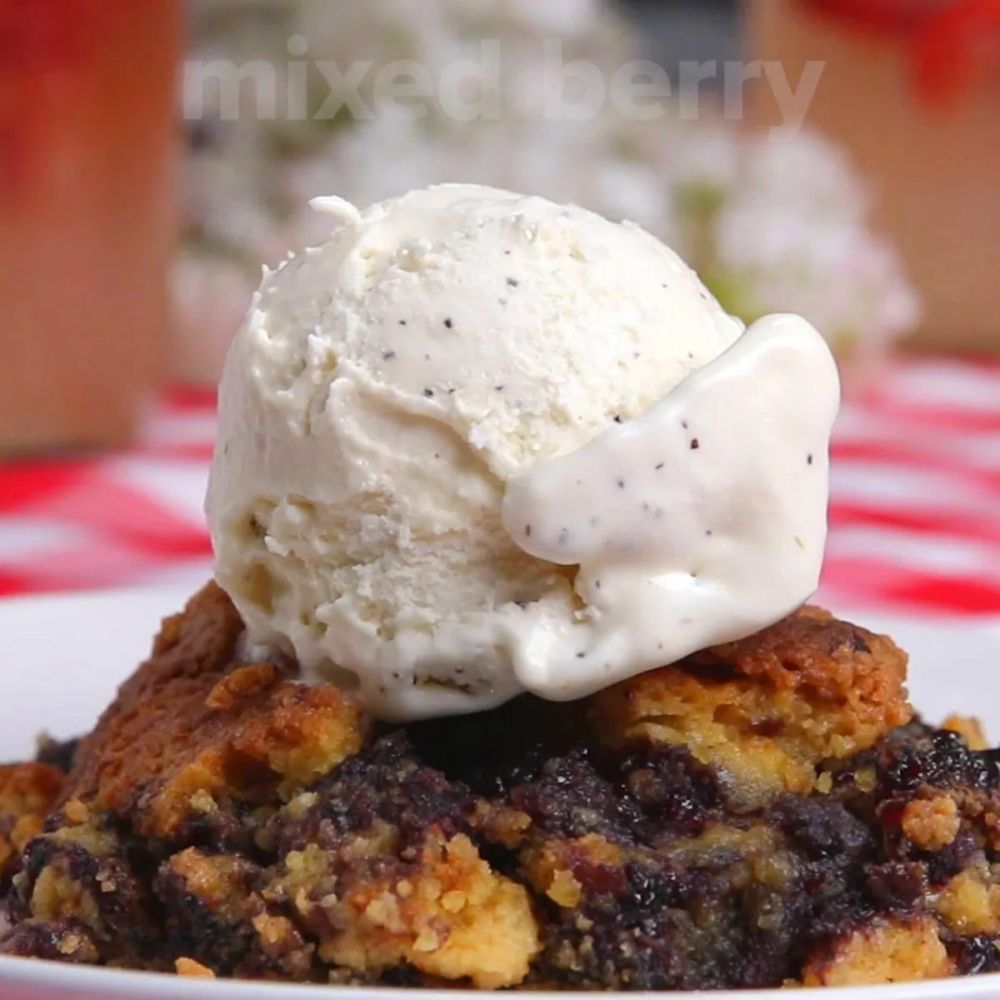 Mixed Berry Skillet Cobbler