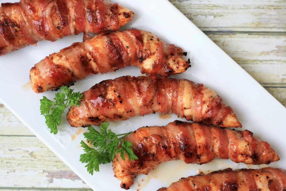 Grilled Bacon-Wrapped Chicken Tenders