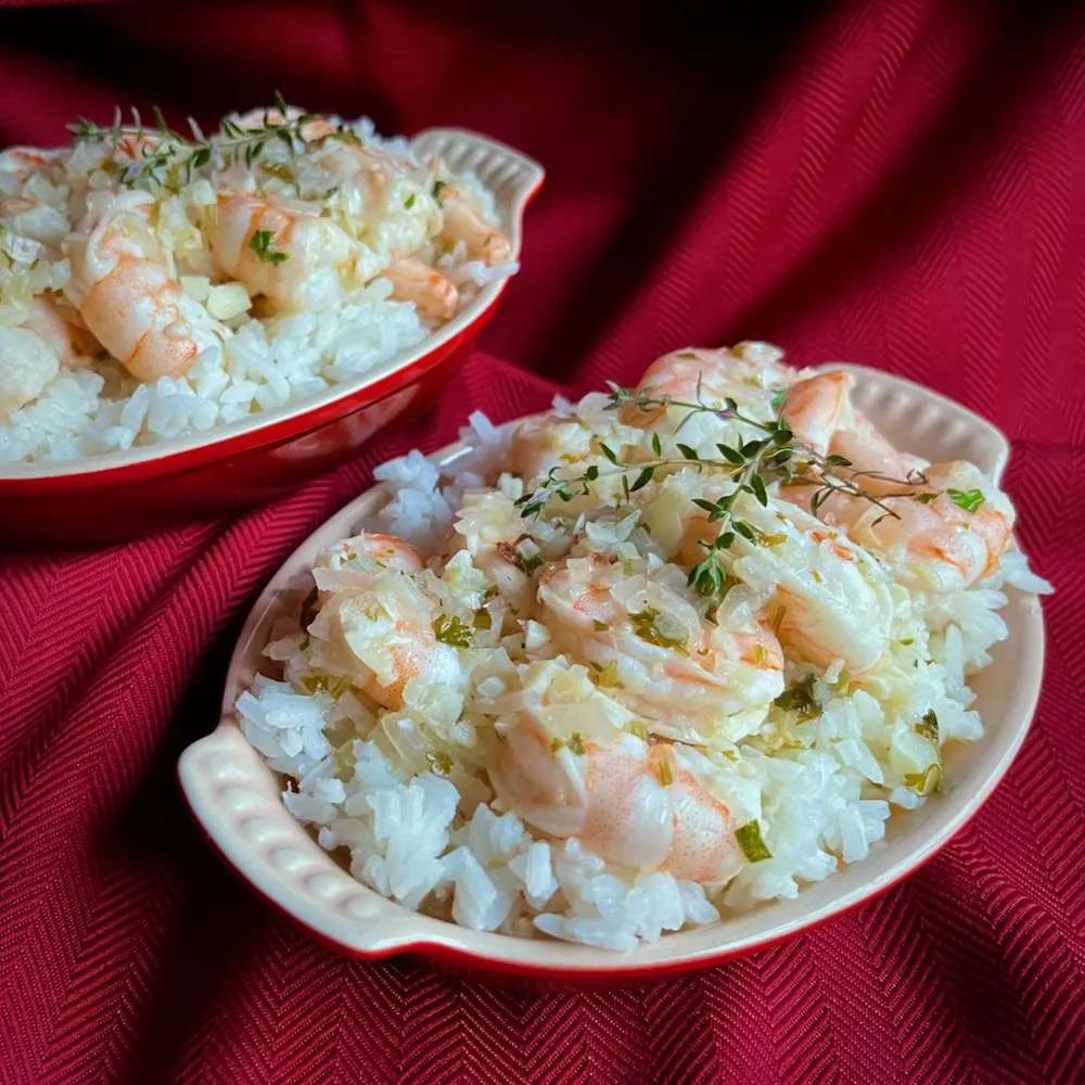 Shrimp Scampi with Rice