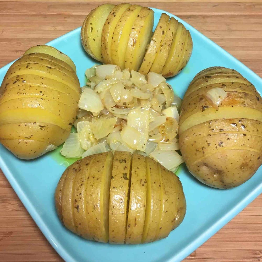 Ranchy Roasted Potato Fans Made on the Grill