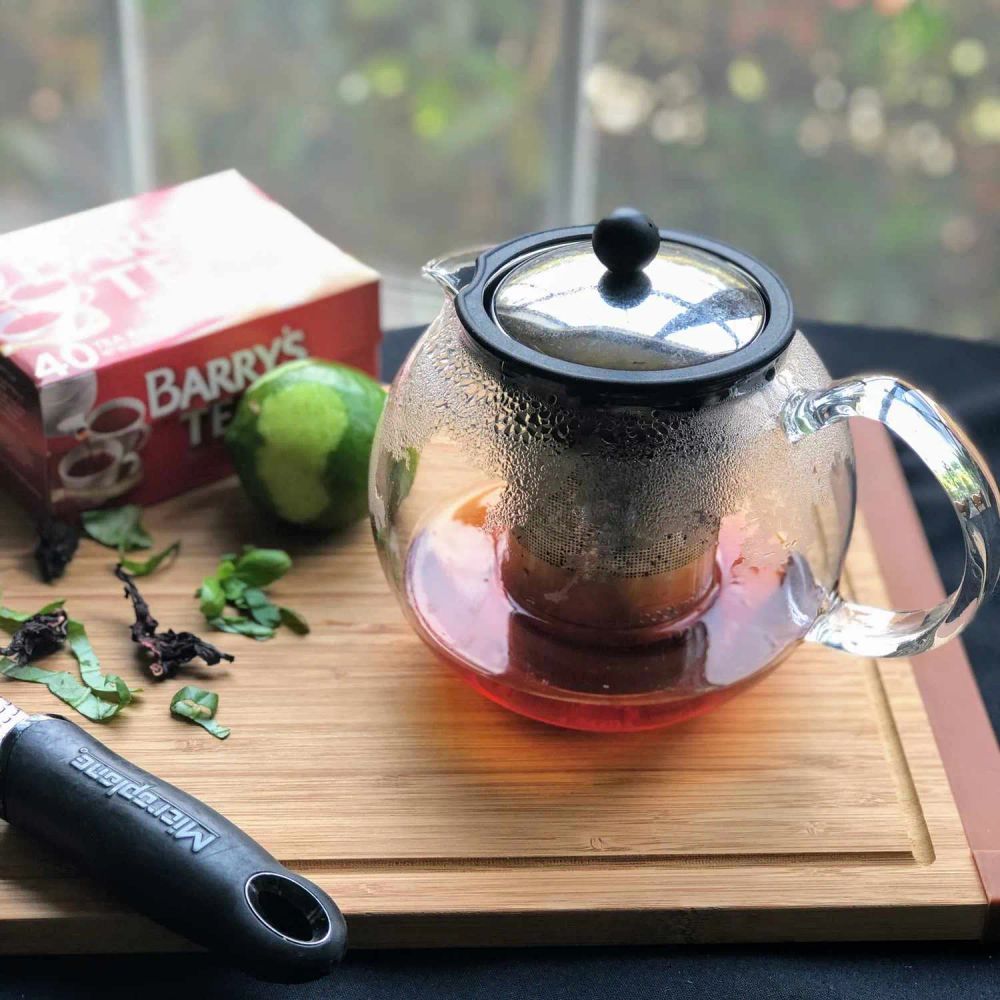 Basil Tea with Hibiscus