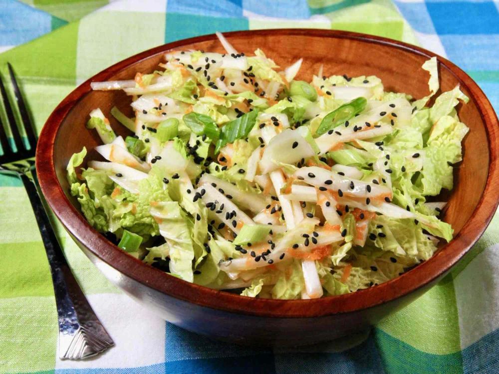 Napa Cabbage Slaw with Carrots and Sesame