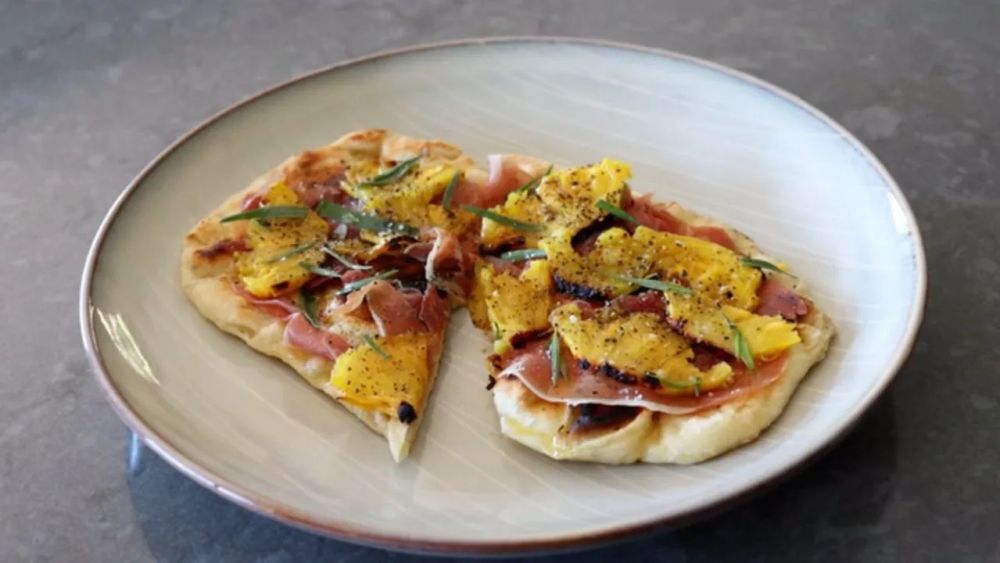 Grilled Pineapple and Prosciutto Flatbread