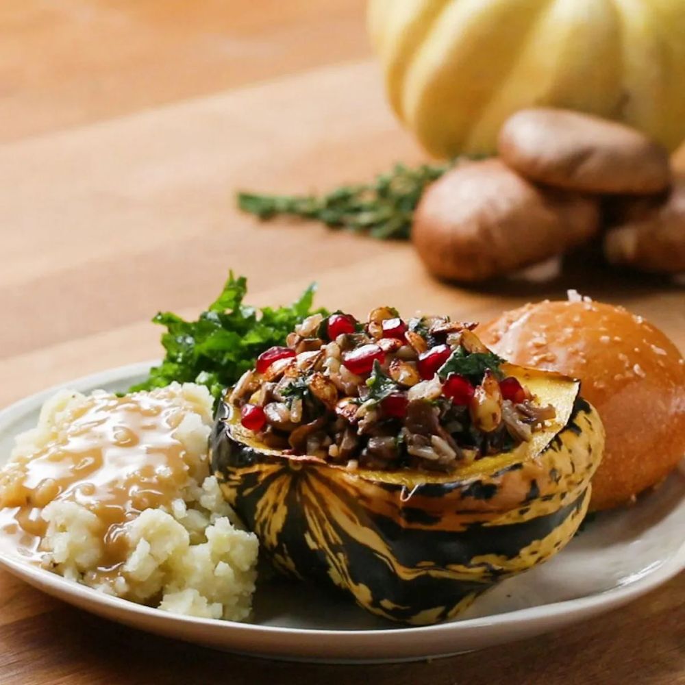 Festive Stuffed Acorn Squash