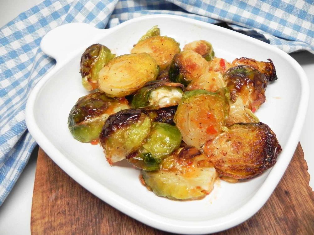 Sweet Chili Roasted Brussels Sprouts