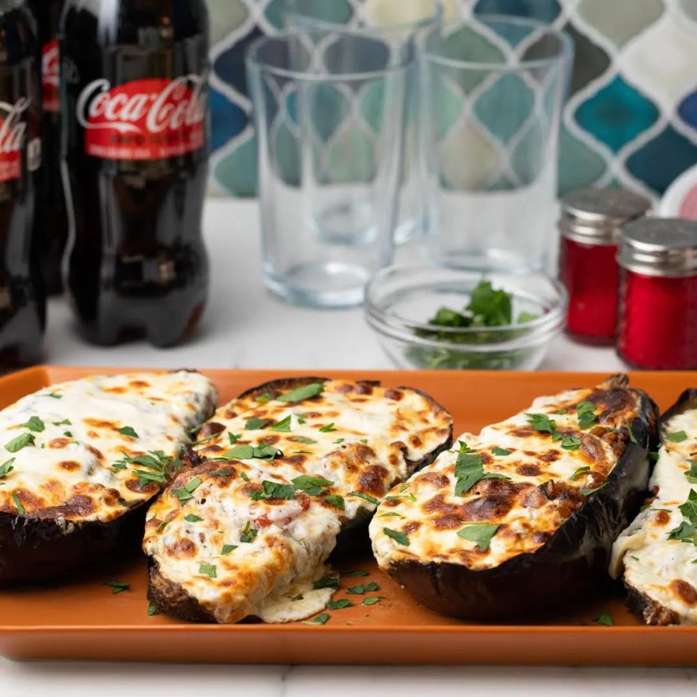 Cheesy Stuffed Eggplant