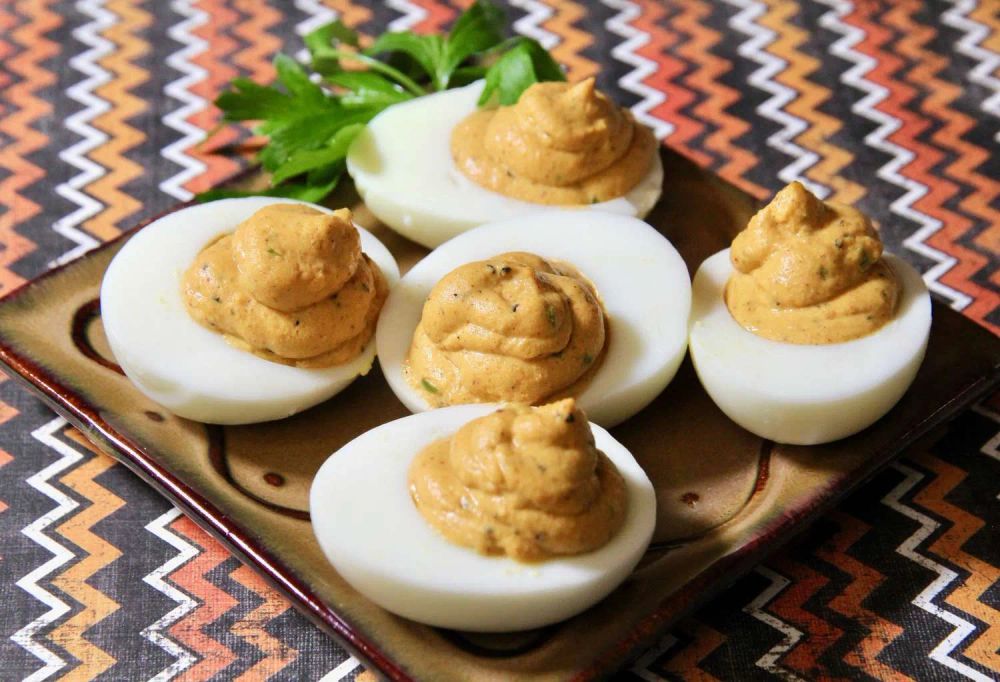 Buffalo Deviled Eggs