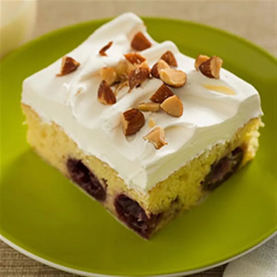 Almond Cherry Tres Leches Cake