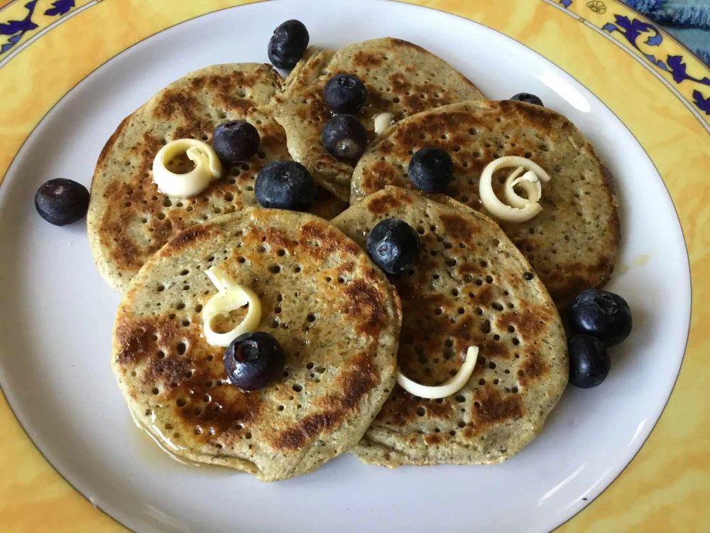 Overnight Sourdough Buckwheat Pancakes