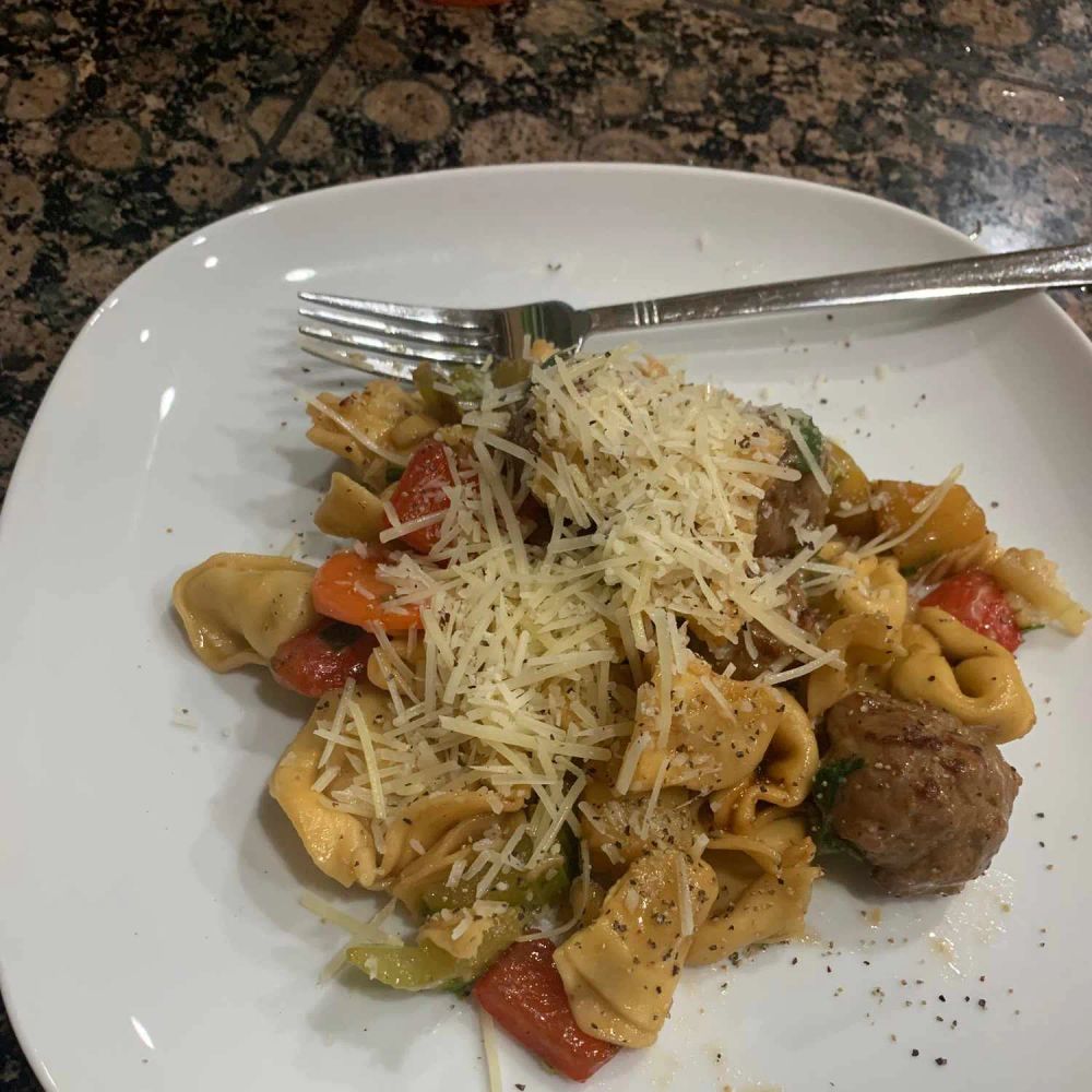 Chicken Sausage Tortellini Stir-Fry