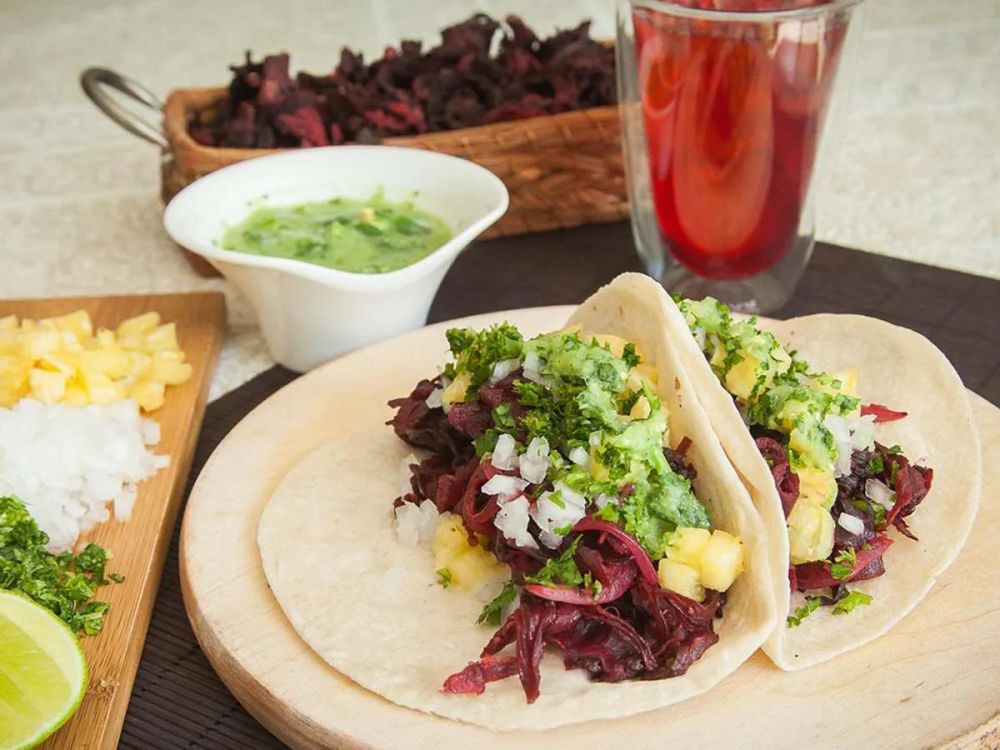 Tacos de Jamaica (Vegan Hibiscus Tacos)