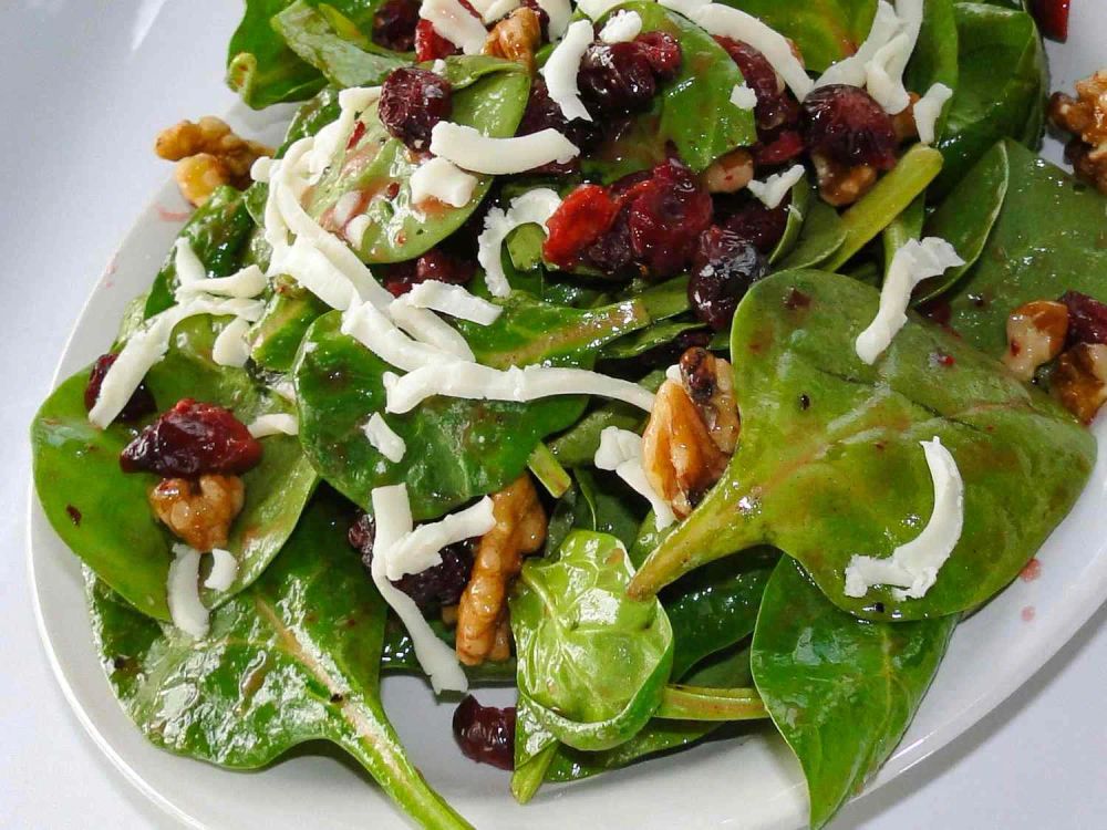 Simple Cranberry Spinach Salad