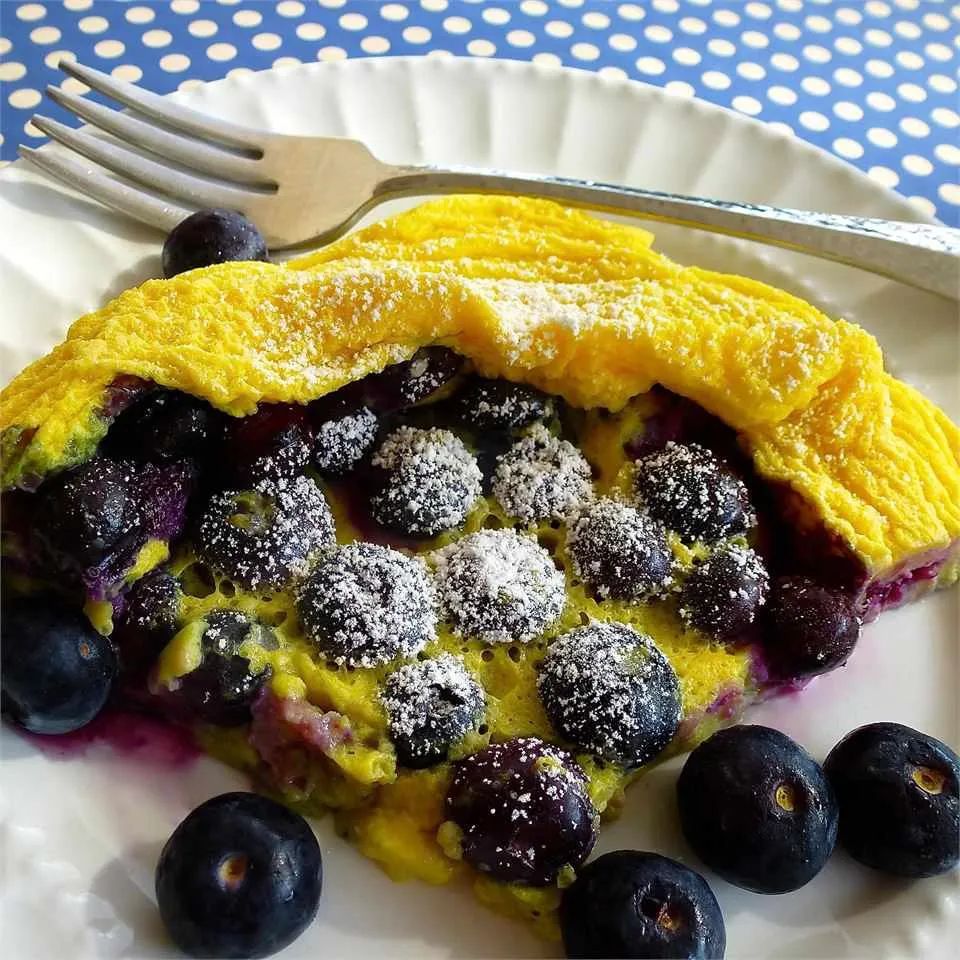 Microwave Blueberry Dutch Baby