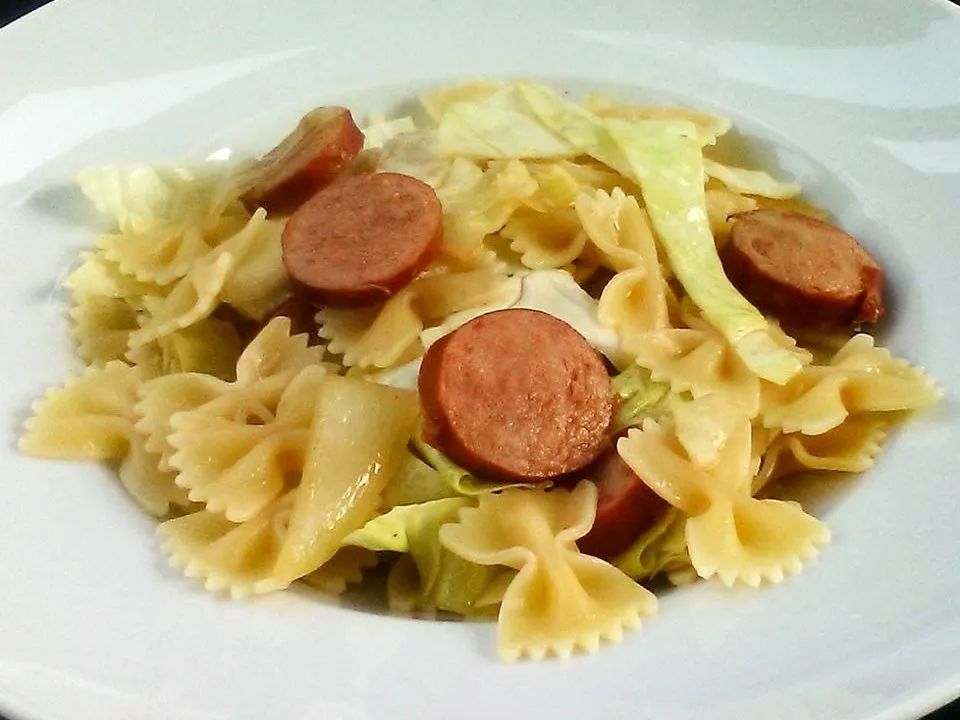 Cabbage and Smoked Sausage Pasta