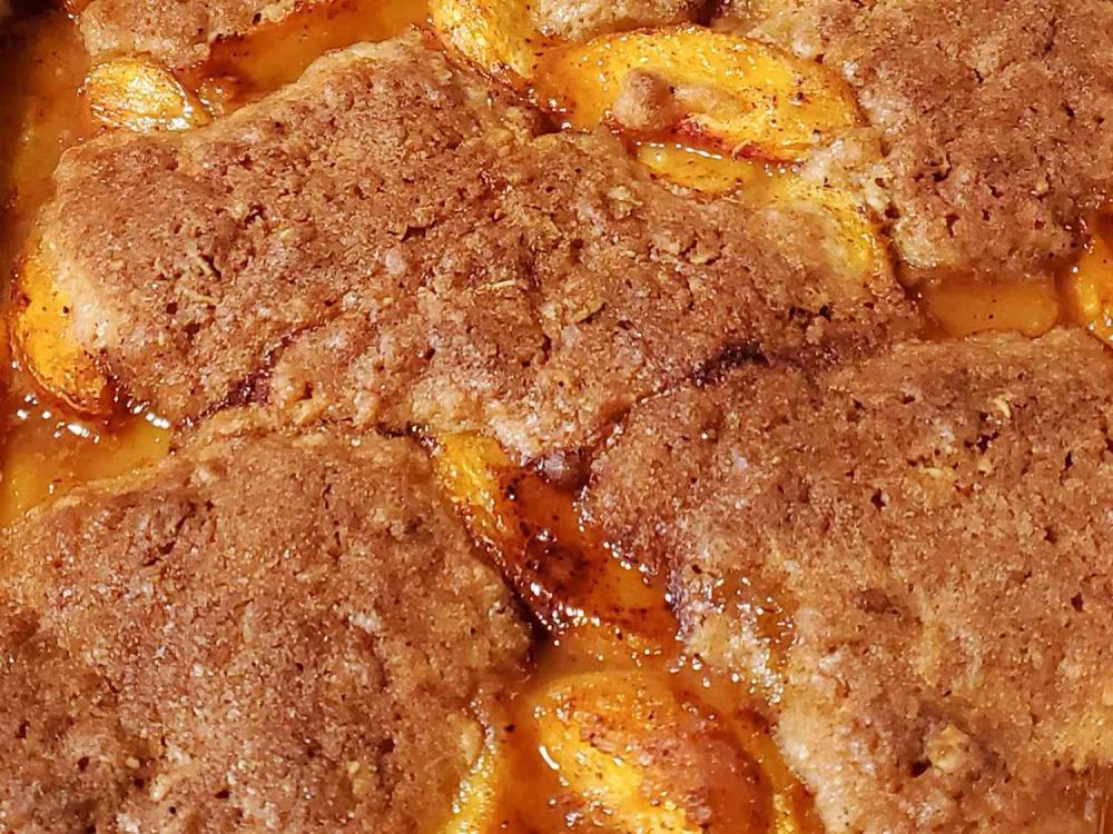 Healthier Southern Peach Cobbler