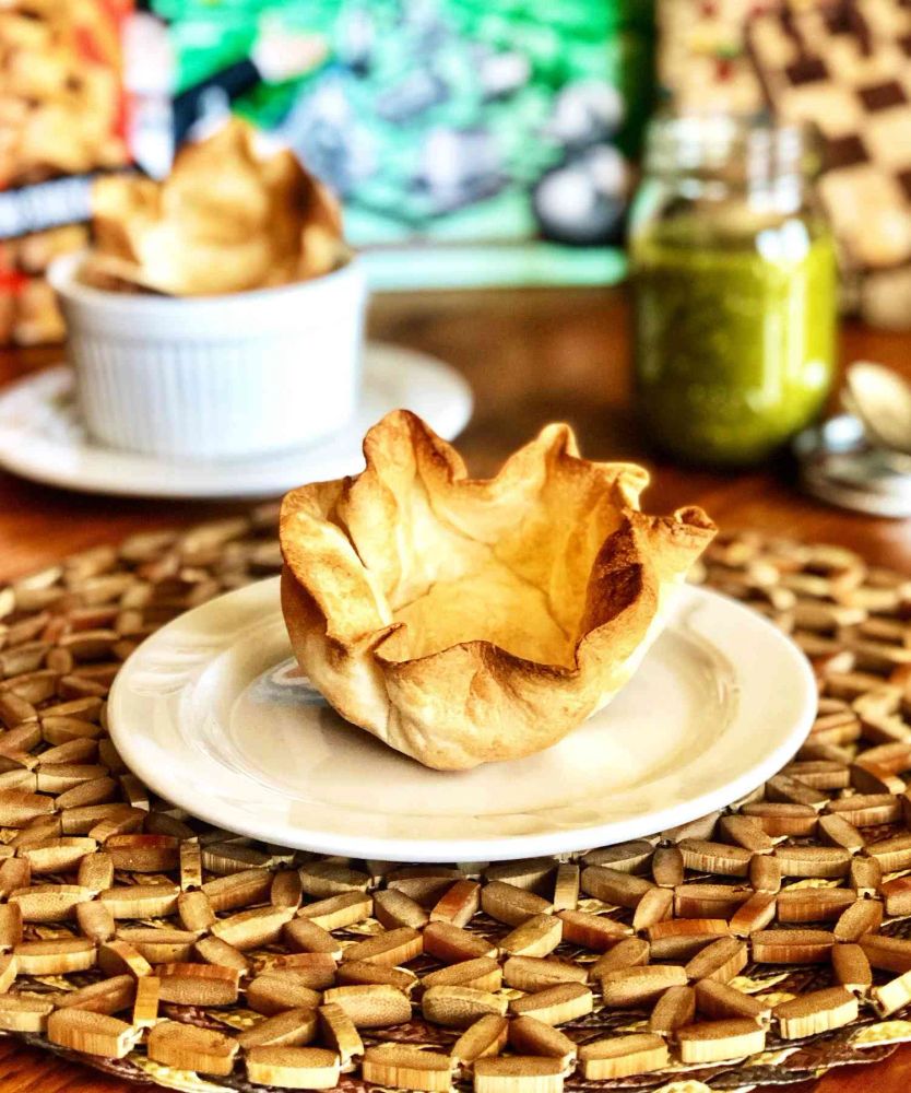 Air Fryer Flour Tortilla Bowls