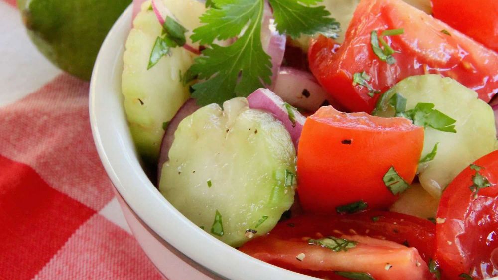 Cucumber, Tomato, and Red Onion Salad