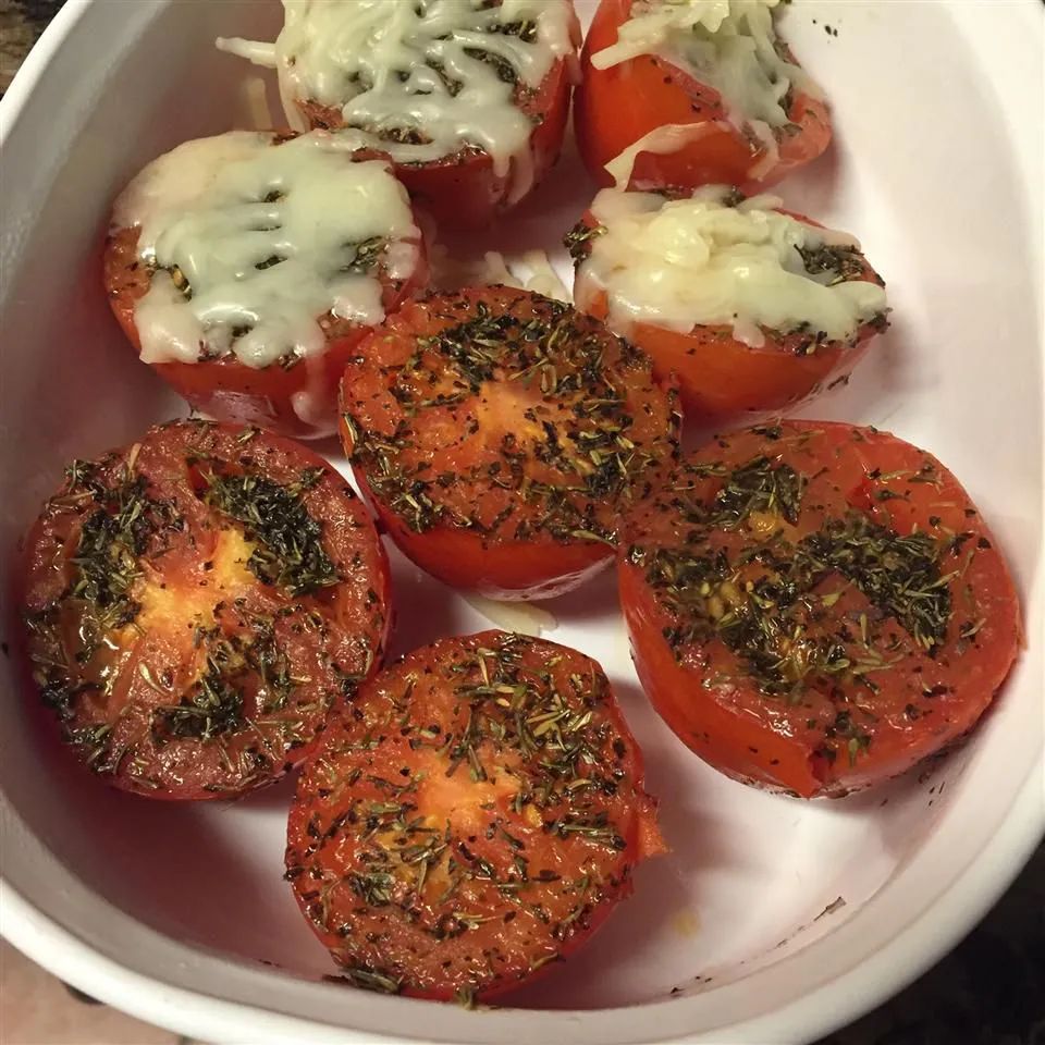 Red, Juicy, Herb-Fried Tomatoes