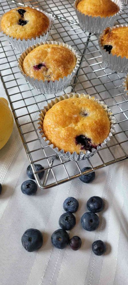 Lemon-Glazed Blueberry Cupcakes