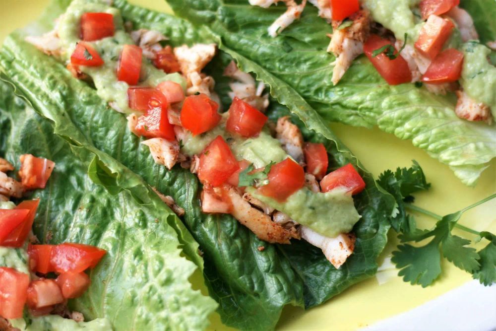 Fish Tacos in Lettuce "Shells"