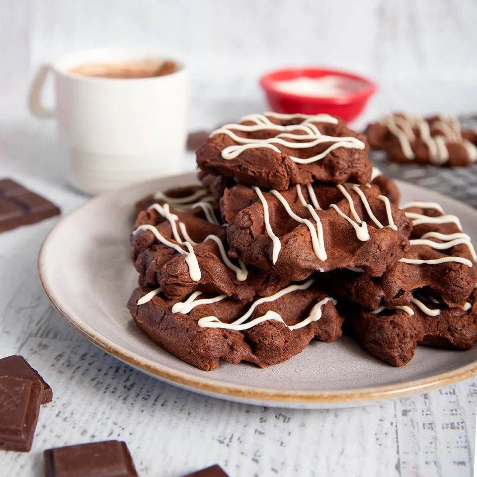 Spiced Chocolate Waffle Cookies