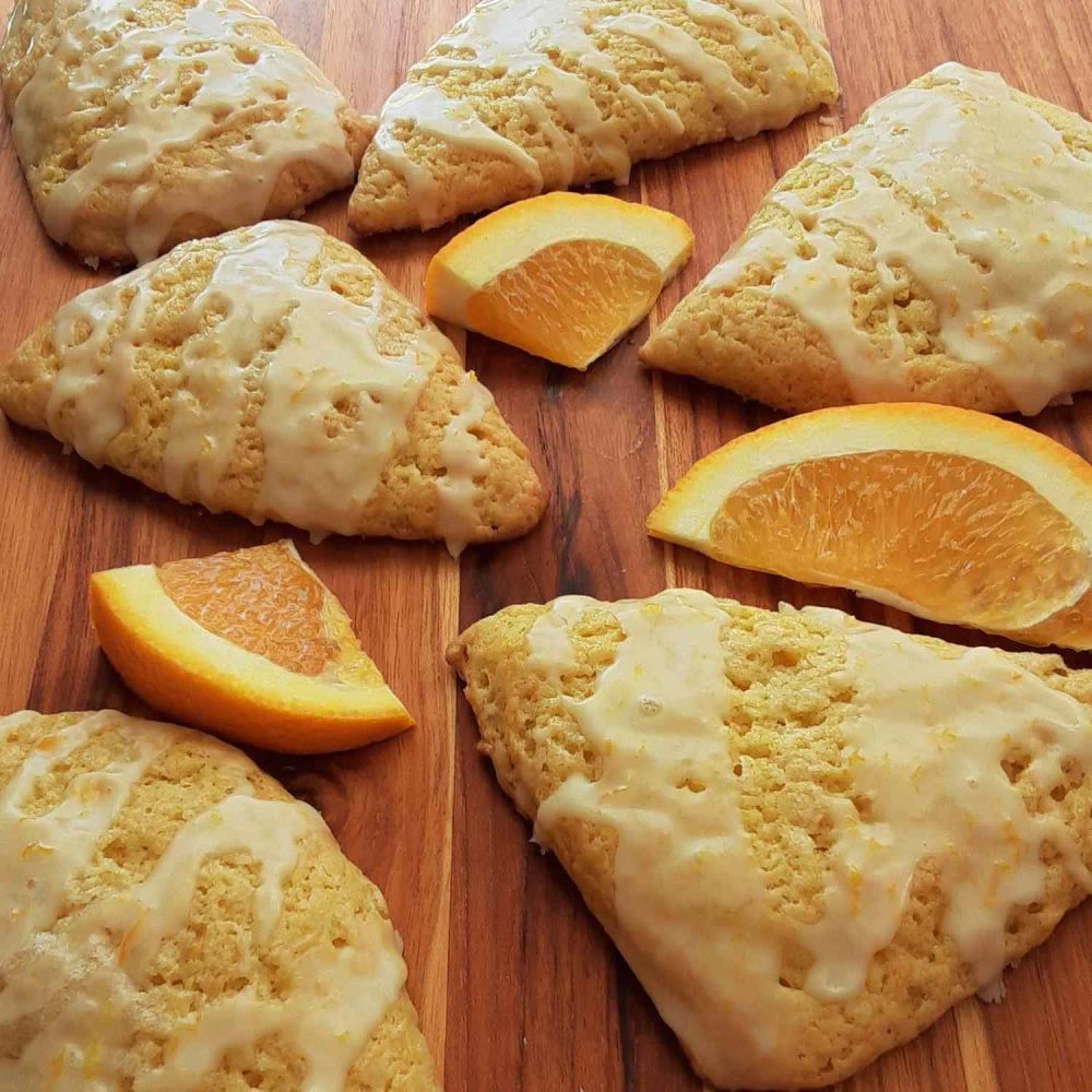 Orange Scones with Orange Glaze