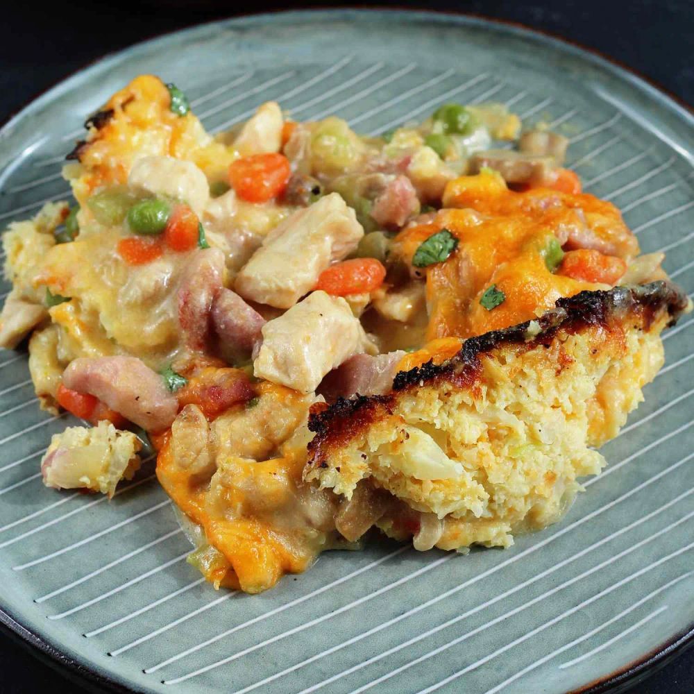 Chicken Breast Pot Pie with Cauliflower Crust