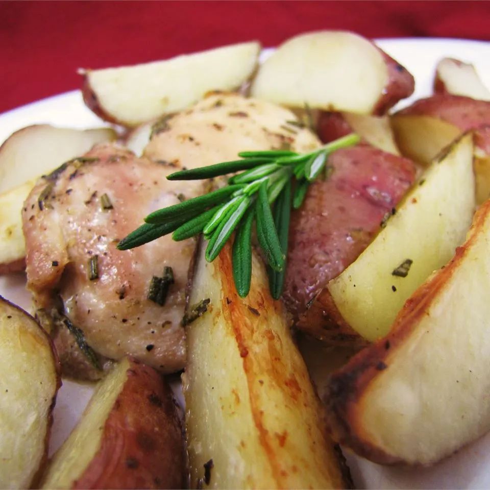 Crispy Rosemary Chicken and Fries