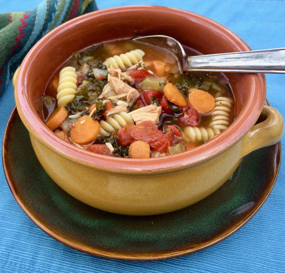 Instant Pot® Turkey Soup with Pasta and Vegetables