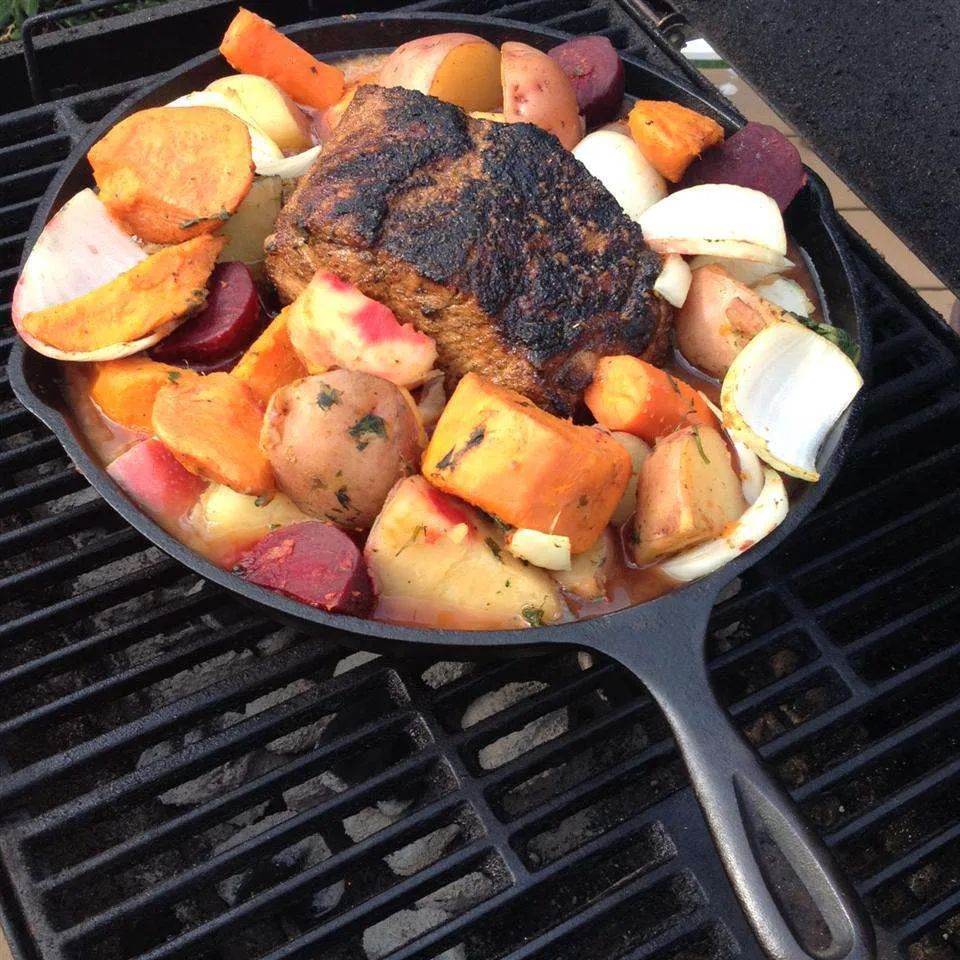 DJ's Outdoor Pork Loin with Veggies