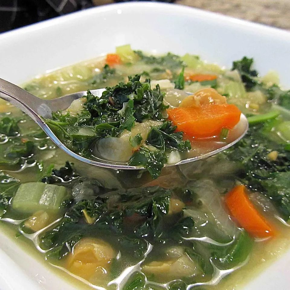 April's Spicy Chickpea Soup with Kale