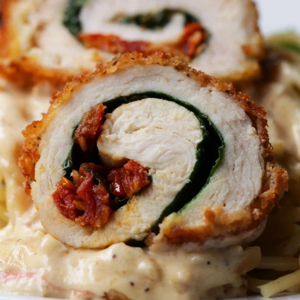 Creamy Tuscan Chicken Rolls