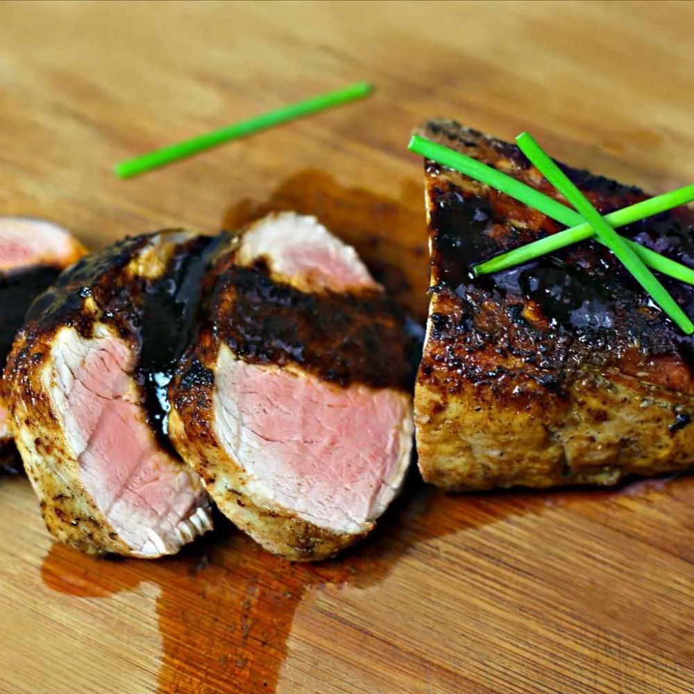 Coffee-Rubbed Pork Tenderloin with Espresso-Honey Glace