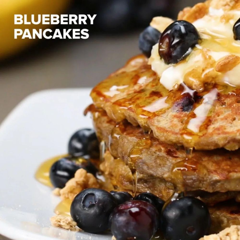 Healthy Blueberry Pancakes