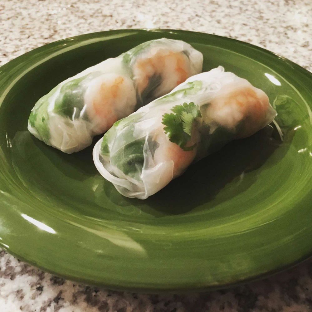 Thai Basil Rolls with Hoisin-Peanut Sauce