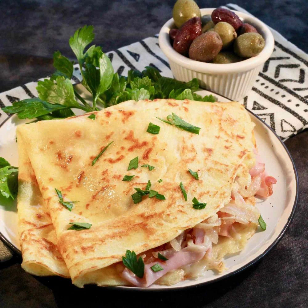 Ham and Cheese Crêpes