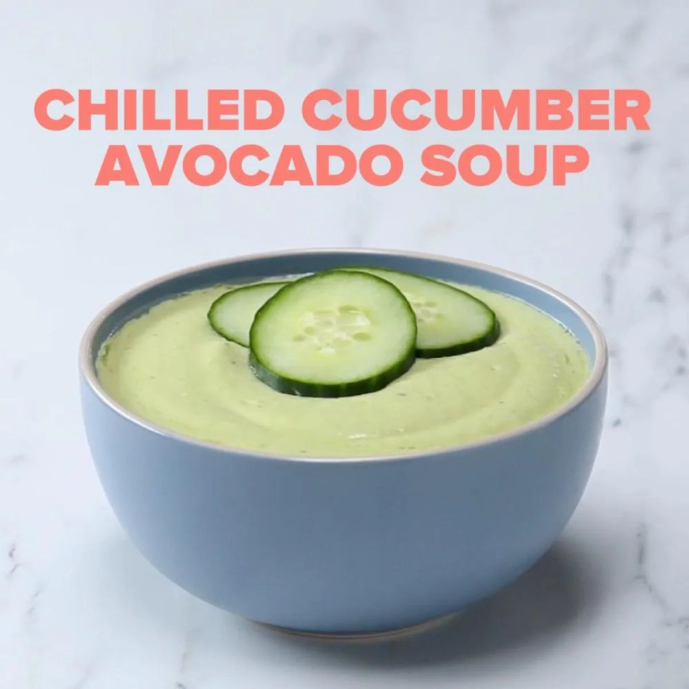 Chilled Cucumber Avocado Soup