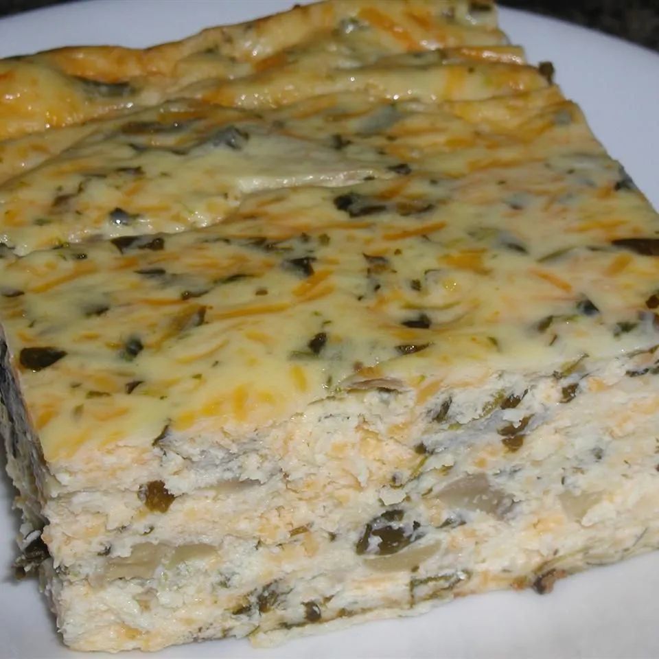 Simple Crustless Spinach and Mushroom Quiche