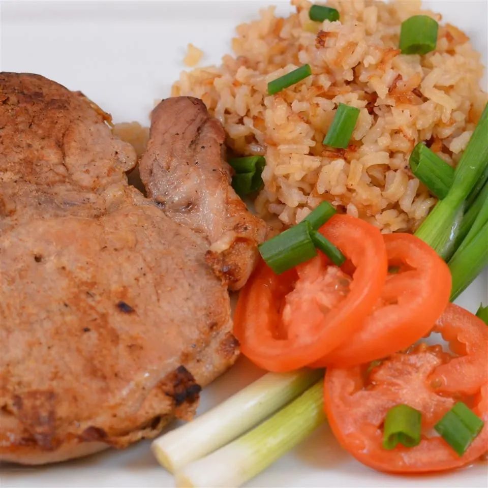 Baked Pork Chops and Rice