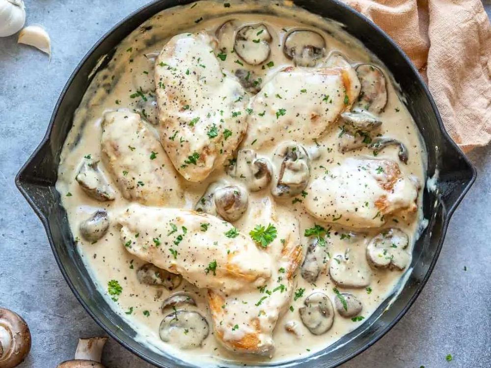 Romantic Chicken with Artichokes and Mushrooms